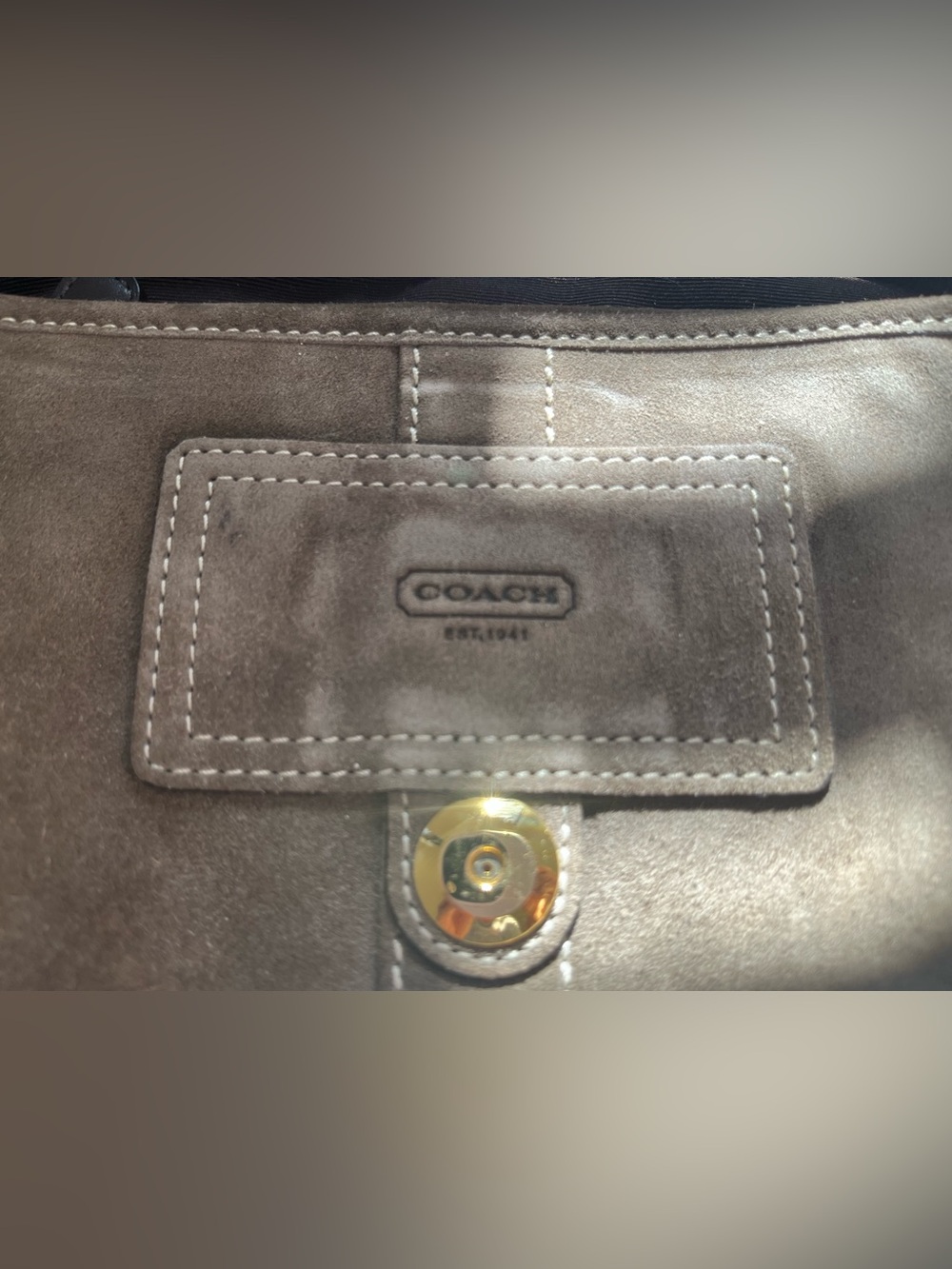 Coach Y2K Vintage Bag No. CO5S-8A18 Brown Suede - Picture 4 of 8